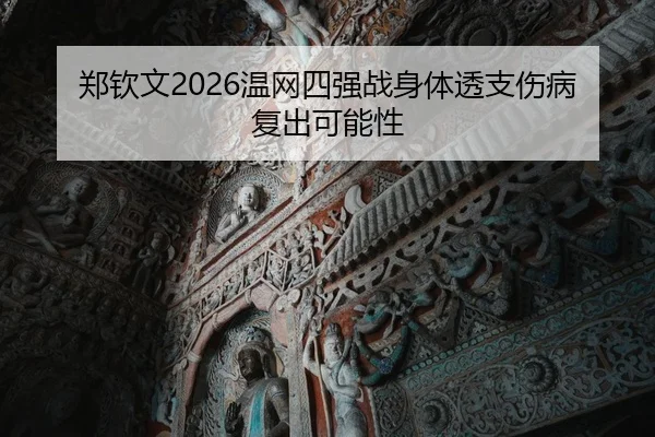 郑钦文2026温网四强战身体透支伤病复出可能性